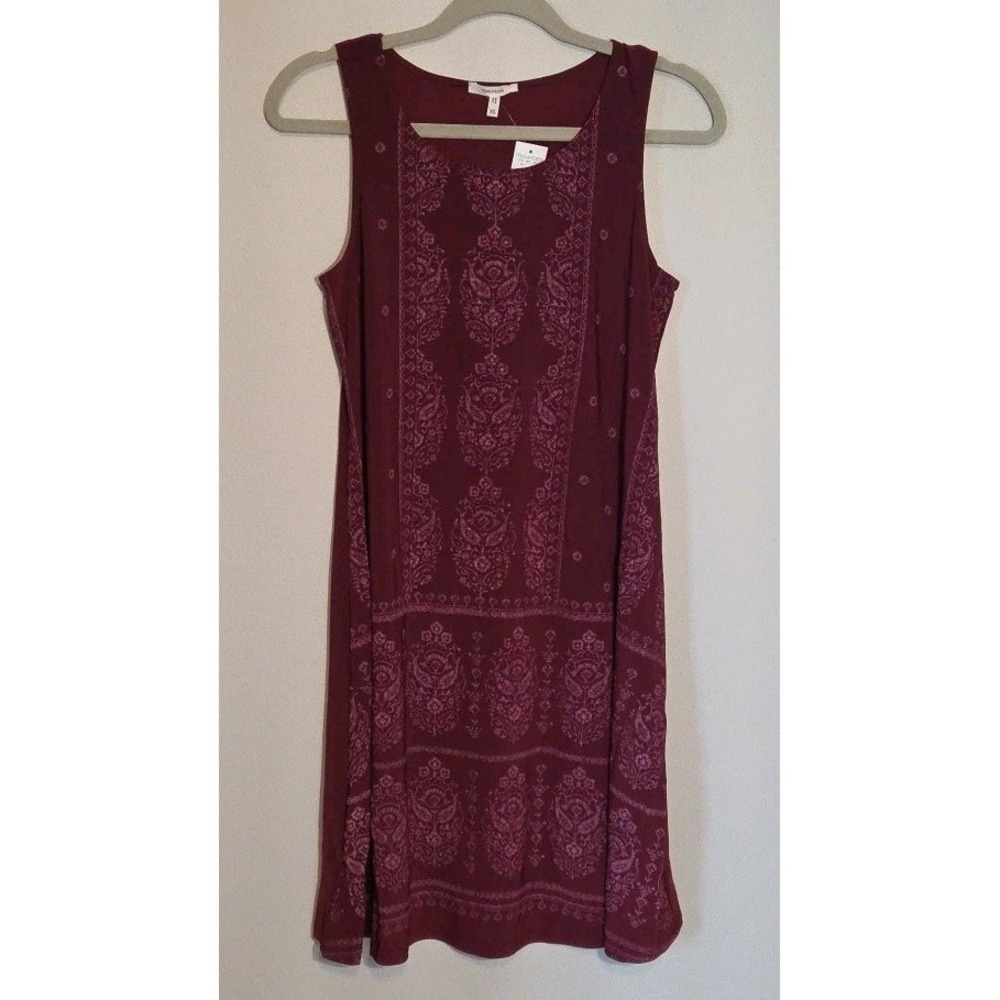 Women's Dress Maurice's Maroon Wine Sleeveless Paisley Bandana Print XS